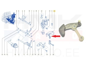 Рычаг переключения передач КПП OEM Renault/Dacia