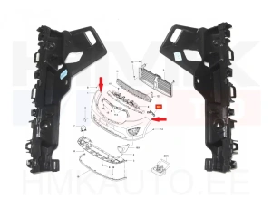 Etupuskurin kannatinsarja (vasen ja oikea) OEM Trafic III