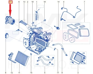 Мотор отопителя салона OEM Dacia Dokker
