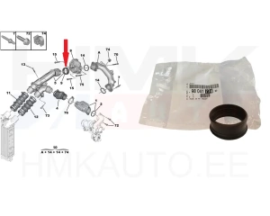 Уплотнитель воздуховода турбины OEM Citroen/Peugeot 1,6HDI