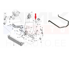 Turbo õhutoru klamber OEM Renault Master/Opel Movano 2,3DCI 2010-