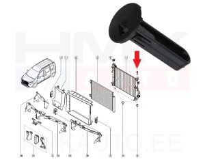 Штифт крепления радиатора OEM Renault/Dacia