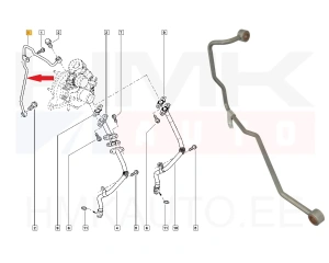 Conduite d'huile turbocompresseur OEM Renault 1,6DCi