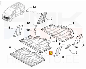 Moottorikoppa, alempi OEM Renault Trafic 2019-