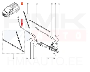 Wiper arm right Renault Trafic III 2014-