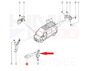 Kapoti hing vasak OEM Renault Master 2019-