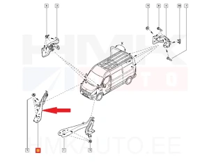 Петля капота правая OEM Renault Master 2019-