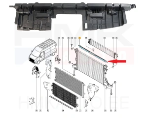 Jahutusradiaatori tuulesuunaja pealmine OEM Renault Master 2019-