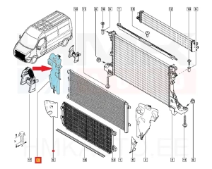 Radiator air deflector upper right OEM Renault Master 2019-
