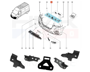 Front bumper mounting kit OEM Renault Master 2019-
