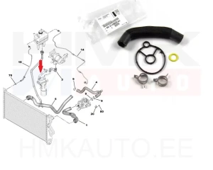 Durite de refroidissement et joint d'étanchéité, boîtier de filtre à huile OEM PSA 2,0BlueHDi 2016-