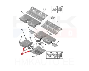 Põrandamattide komplekt eesmine OEM Multispace/Rifter 2018-