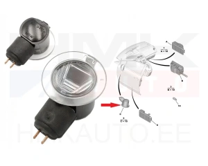 Door sill light in the mirror left OEM Citroen C3/C4 Picasso/ Peugeot 3008/5008