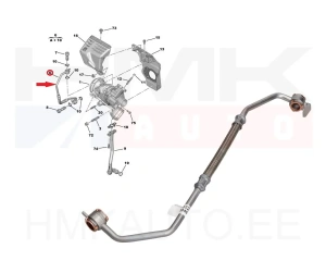 Turbo oil feed pipe OEM Citroen/Peugeot 1,2THP