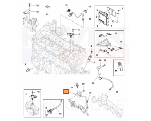'Väljalaskegaaside rõhuandur (koos toruga) OEM Renault 1,6dCi