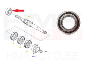 Подшипник коробки передач Ford 28x50x14,5