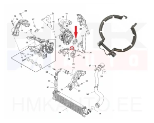 Collier de fixation de tuyau de turbo OEM Renault