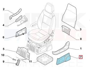 Istme küljeplastik vasak OEM Jumper/Boxer/Ducato 06- (juhiiste LHD)