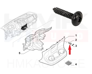 Armatuurlaua kruvi OEM Jumper/Boxer/Ducato 