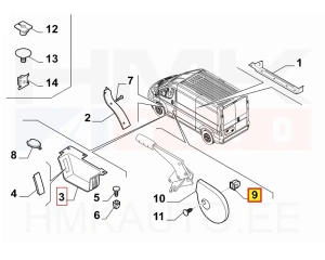 Клипса крепежная (втулка) OEM Jumper/Boxer/Ducato 2006-