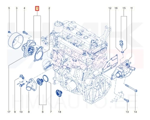 Vesipumppu Renault/Dacia 1,6i
