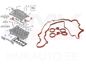 Klapikambrikaane tihend OEM Citroen/Peugeot 1,6THP