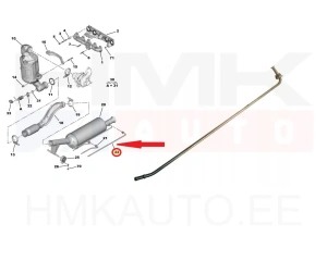 Tuyau du capteur de pression des gaz d'échappement OEM Citroen/Peugeot
