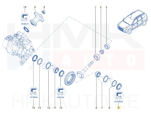 Veovõlli tihend vasak OEM Renault