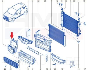 Radiator air deflector OEM Renault Clio IV