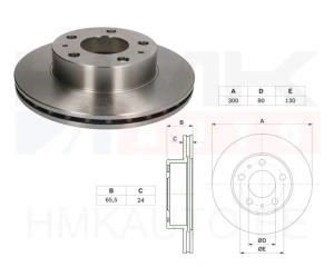 Disque de frein, avant Jumper/Boxer/Ducato 2006- 16" 300/24mm