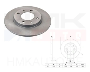 Brake disc rear Citroen Xsara/Peugeot 306