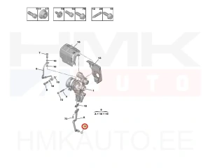 Turbo õli tagasivoolutoru tihend OEM Citroen/Peugeot 1,2THP