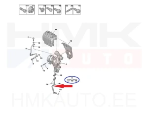 Turbo oil return pipe OEM Citroen/Peugeot 1,2THP