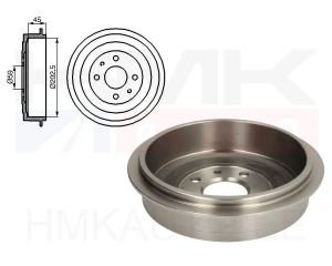 Brake drum Fiat Fiorino/Qubo/Panda/Punto