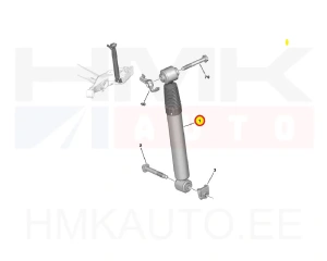 Амортизатор задний OEM Peugeot 207