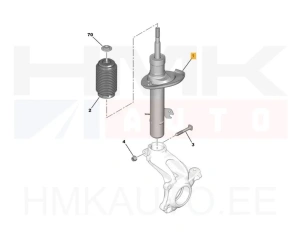 Амортизатор передний левый OEM Peugeot 207