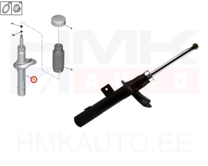 Amortisaator eesmine vasak OEM Peugeot 206