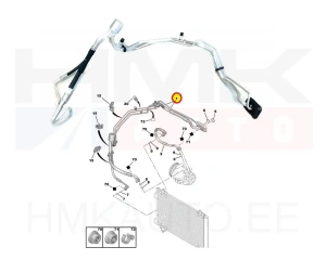 Ilmastointilaitteen putket OEM Peugeot 307 / Citroen C4