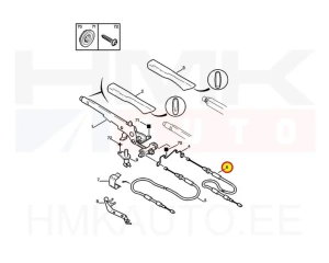 Câble de frein à main arrière droit OEM Peugeot 306 (freins à disque)