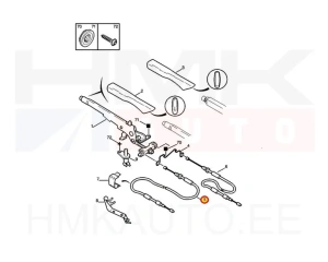 Seisupiduritross tagumine vasak OEM Peugeot 306 (ketaspidur)