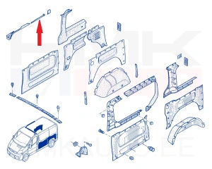 Декоративная накладка салона правая OEM Renault Trafic II/Opel Vivaro