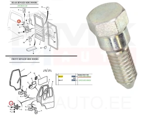 Болт ограничителя двери OEM Jumper/Boxer/Ducato 94-06