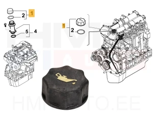 Öljyn täyttöaukon korkki OEM Fiat/Iveco 2,3/3,0JTD