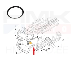 EGR toru tihend OEM Jumper/Boxer/Ducato 3,0HDI