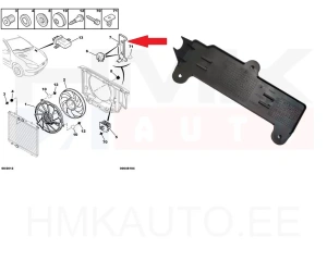 Cooling fan control unit cover OEM Peugeot 206