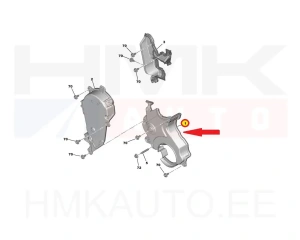 Timing belt cover lower OEM 2,0/2,2BlueHDI DW10/12