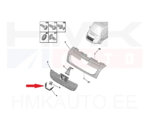 Iluvõre kroomliist (logo ümbris) OEM Peugeot Boxer 2006-