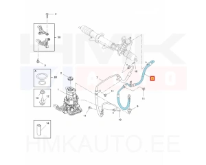 Power steering return pipe OEM Renault Trafic 2014-
