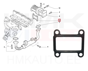 EGR-ventiilin tiiviste OEM Fiat 1,9JTD