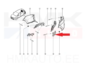 Tagastange kinnitus vasak OEM Renault Clio IV Grandtour
